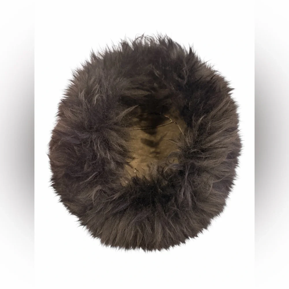 Vintage Beimar Black Tuscan Italian Dyed Lamb Fur Winter Hat Made in Italy
